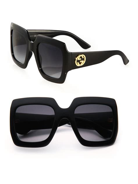 gucci oversized glasses matches|Gucci 54mm oversized square sunglasses.